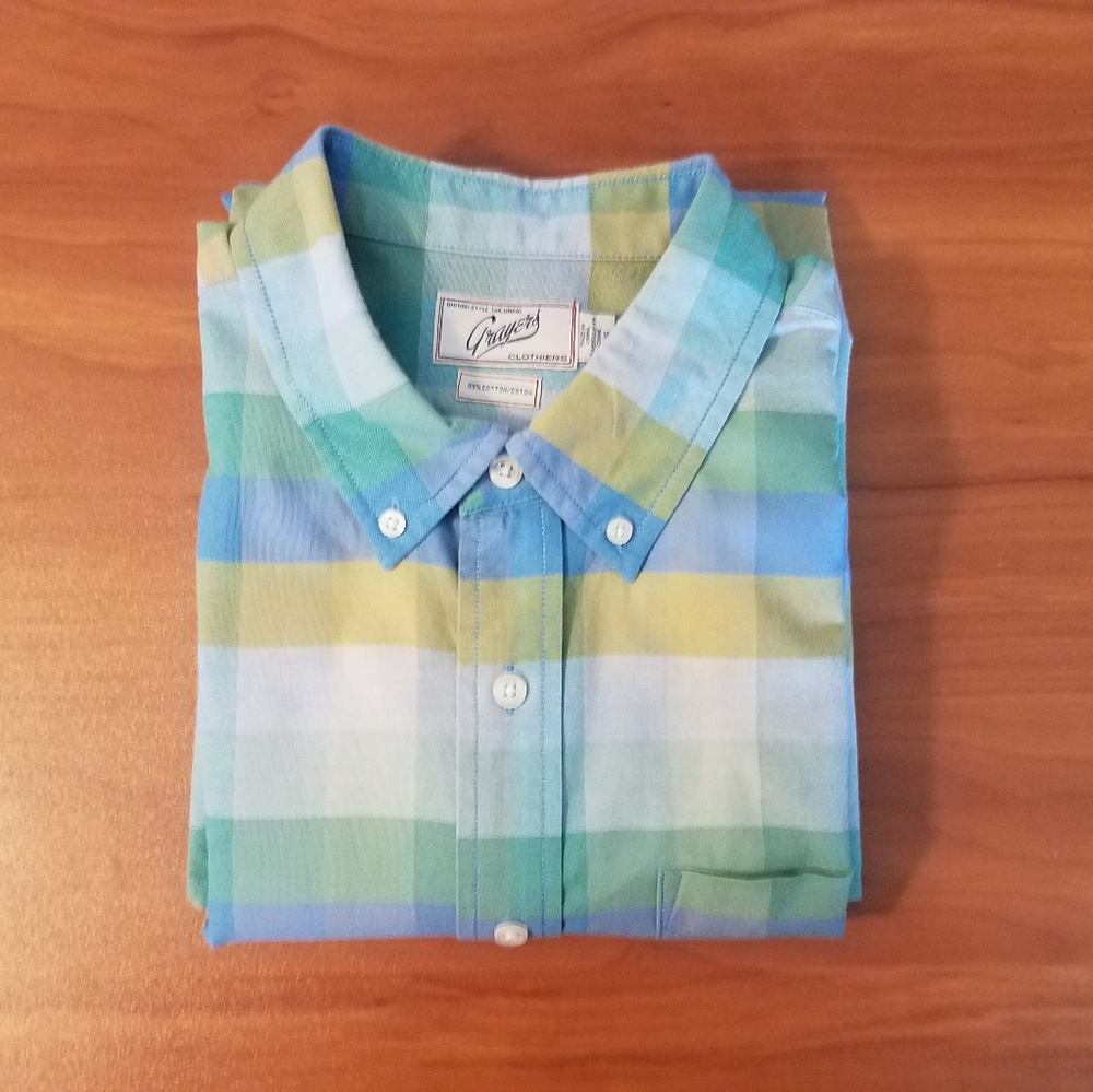 Grayers Plaid Long Sleeve Shirt L